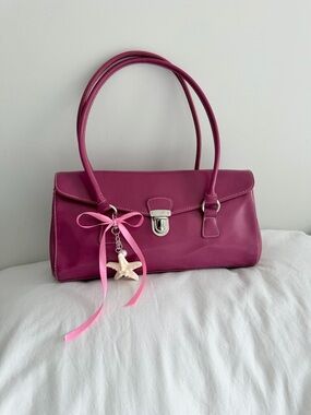 vintage y2k hot pink small shoulder bag
